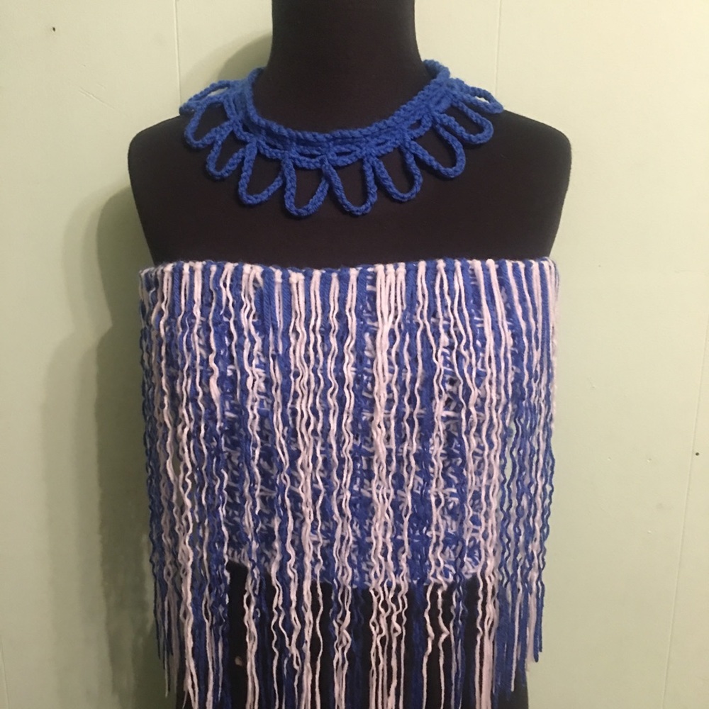 Crotchet fringed top